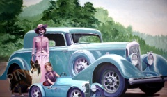 Les elegantes  "Les élégantes"  (voiture Panhard faux cabriolet panoramique de 1934).
